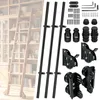 Schiebeleiter-Schienen-Set, 3x1m, Doppelrollen, 150kg, schwarz Produktbild-Vorschau