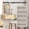vidaXL Toaletní stolek se zásuvkami hnědý 60 x 40 x 70 cm Náhled obrázku produktu 7