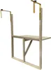 A wooden balcony table with metal brackets. Produktbild-Vorschau