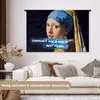MuchoWow® Wandteppich Wandbehang Vermeer - Das Mädchen mit Produktbild-Vorschau 2