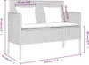 Gartenbank mit Kissen Schwarz Poly Rattan 365771 Produktbild-Vorschau 13