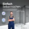 Duschkabine 90x90 Marwell Glasdusche Factory Eckdusche, Produktbild-Vorschau 2