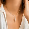 Kreuz Kette Damen Silber Anhänger Halskette Verstellbar Produktbild-Vorschau 3