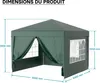 Wiltec Pavillon 3 x 3 m en vert avec protection UV 50+, Voir les images du produit 7