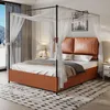 Letto a baldacchino AIORBER 140x200cm con testata in Finto Anteprima dell’immagine prodotto 1