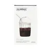 4-dielny sklenený pohár so slamkou a viečkom 500 ml ideálny Náhľad obrázku produktu 4