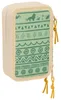 Driedelig etui Mufasa, groen en beige, 12,5 x 19,5 x 5,5 Productafbeelding-voorbeeld 2