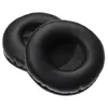 Two black ear pads for headphones are shown against a white background. Produktbild-Vorschau
