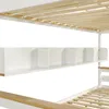 A close-up view of the shelving unit and wooden slats of a bunk bed. Produktbild-Vorschau