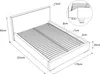 A diagram of a bed frame with dimensions indicated by measurement lines and numbers. Produktbild-Vorschau