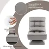 Fauteuil de sol COSTWAY pivotant à 360°, chaise de sol avec Voir les images du produit 3