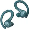 A pair of teal wireless earbuds covered in water droplets, shown against a white background. Anteprima dell’immagine prodotto