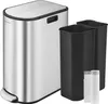 SONGMICS Mülleimer Küche, Mülltrennsystem 2 Fächer, 30 L Produktbild-Vorschau 7