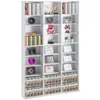 A white multi-shelf storage unit filled with CDs and decorative items. Produktbild-Vorschau