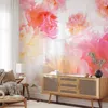 Selbstklebende Folie Fototapete - Pastel peonies 196x140 cm Produktbild-Vorschau 1