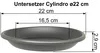 MePla - 3 Stück - Untersetzer Cylindro ø 22 anthrazit Produktbild-Vorschau 2