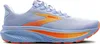 A side view of a blue and orange Brooks running shoe. Produktbild-Vorschau
