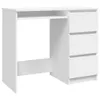 A white desk with three drawers on the right side, shown against a white background. Anteprima dell’immagine prodotto