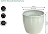 Dehner Übertopf Lina, Ø 28 cm, Höhe 25 cm, Keramik, Produktbild-Vorschau 2