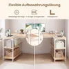 VASAGLE Schreibtisch mit Stauraum, L-Form Computertisch, Produktbild-Vorschau 13