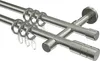 Interdeco Gardinenstange / Vorhangstange Edelstahl-Optik, Produktbild-Vorschau 1