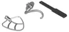 Three kitchen mixer attachments are shown against a white background. Podgląd zdjęcia produktu