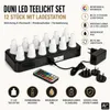 Duni LED-Set Warmweiß & Mehrfarbig Wiederaufladbar 12 Stück Produktbild-Vorschau 3