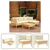 The Living Store 5-tlg. Garten-Lounge-Set mit Creme Kissen Produktbild-Vorschau 1