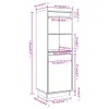 Highboard Grau 37x34x110 cm Massivholz Kiefer Produktbild-Vorschau 9