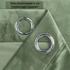 Samt Vorhang 2er Set Ösen Lindgrün 140x145 cm Verdunkelung  Produktbild-Vorschau 3