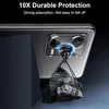 A close-up shot of a smartphone's rear camera module, demonstrating its durability by holding a heavy rock. Produktbild-Vorschau
