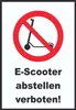 E- Scooter Abstellen verboten Schild Elektro -Tretroller Produktbild-Vorschau 1
