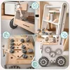 Houten loopwagentje 3-in-1, loopfiets + werkbank - 47 Productafbeelding-voorbeeld 3