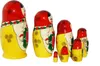 Matroschka Puppen Babuschka rotes Tuch Set aus 7 Produktbild-Vorschau 3