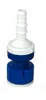 A product shot of a white and blue plastic fitting. Podgląd zdjęcia produktu