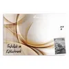 DEQORI Magnettafel Glas 60x40 cm 'Elegante Goldene Wellen' Produktbild-Vorschau 2