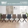 Esszimmerstuhl 4er Set Ginosa blau mit Armlehnen & Produktbild-Vorschau 8