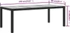 vidaXL Zahradní stůl černý 190x90x75 cm Tvrzené sklo Poly Náhled obrázku produktu 6