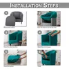 Stretch Universal Stuhlhusse Samt Stuhlbezug Sofa Sessel Produktbild-Vorschau 8