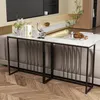 FATIVO Konzolový Stůl Bílý 80 cm Mramorový do Předsíně: Náhled obrázku produktu 7