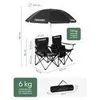 2er Partner Anglerstuhl Campingstuhl mit Sonnenschirm und Produktbild-Vorschau 3