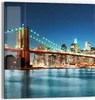 DEQORI Glasbild Echtglas 30x30 cm 'Lichter von Brooklyn' Produktbild-Vorschau 1