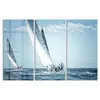 DEQORI Glasbild Echtglas 3x50x100 cm 'Segelboote auf hoher Produktbild-Vorschau 2