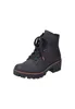 A black lace-up boot with a thick sole and heel, shown against a white background. Produktbild-Vorschau