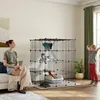 PawHut Katzenkäfig für Drinnen 4-stöckig Katzengehege mit Produktbild-Vorschau 2