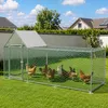 Poulailler métallique de 3x1x1,5 mètres - Toit en PE Voir les images du produit 1