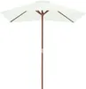 Parasol avec mât en bois 150 x 200 cm Sable Voir les images du produit 11