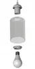 LUXOLAR Glasschirm E27 Graphit Transparent Ombre Zylinder Produktbild-Vorschau 7
