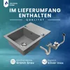 VBChome Granitspüle 59 x 44 cm Grau Einzelbecken Produktbild-Vorschau 5