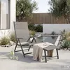 home24 Gartenliege - Aluminium / Textilene - Grau Produktbild-Vorschau 3